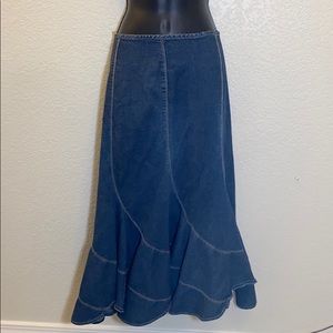 Ami Denim Maxi Skirt